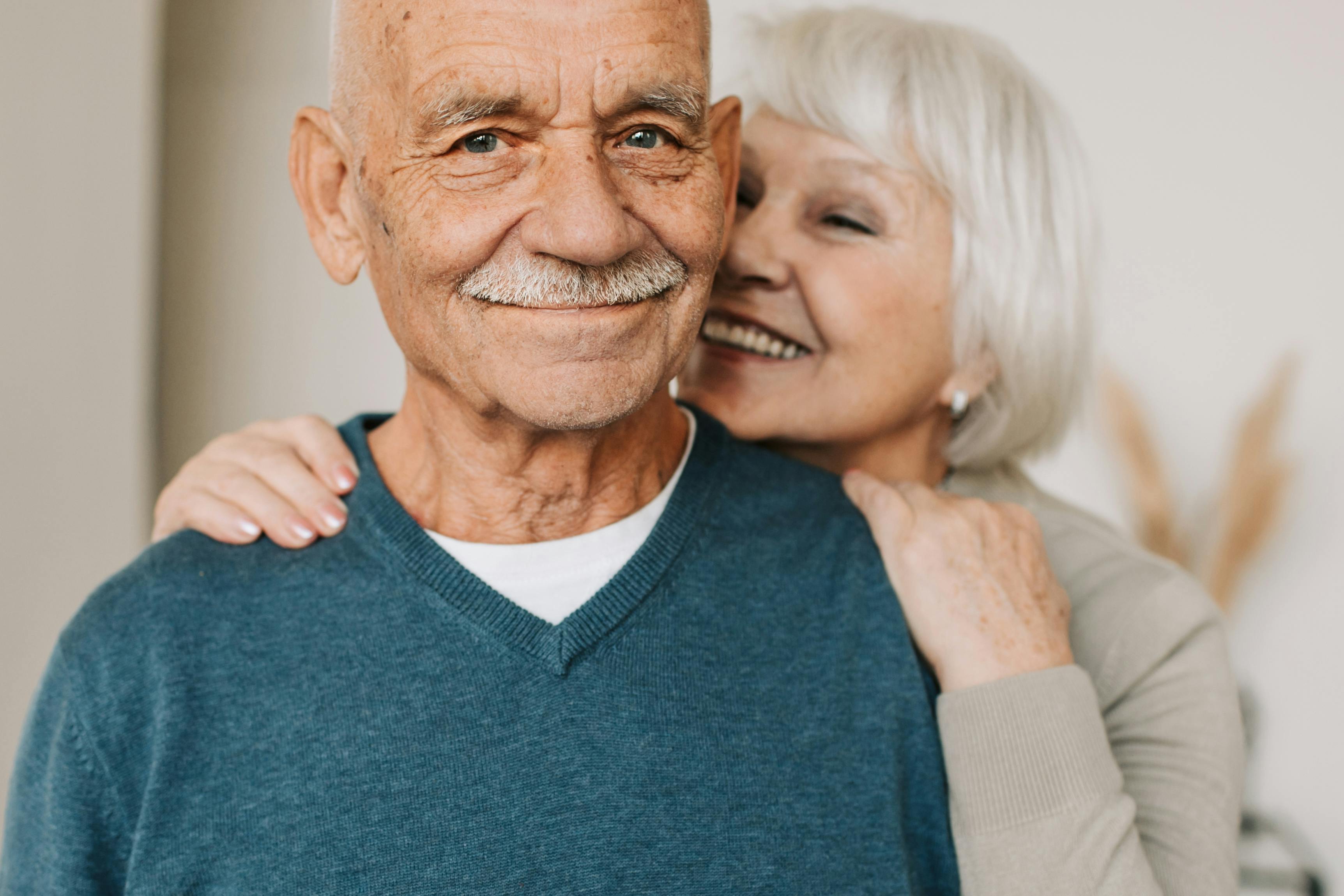 Senior couple reviewing Medicare documents together